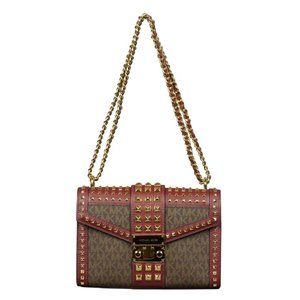 Michael Kors Medium Rose Flap Shoulder Bag in Merlot